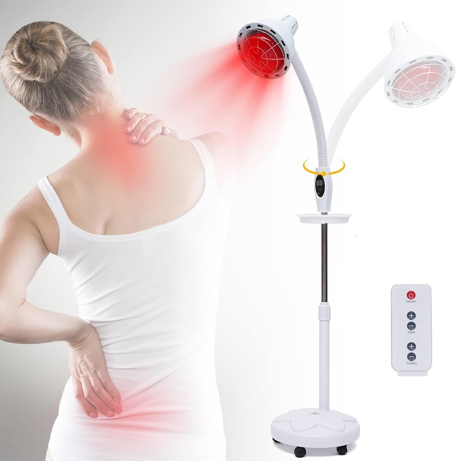 SanBouSi 275W Infrarotlampe Wärmelampe mit Ständer Rotlichtlampe ...