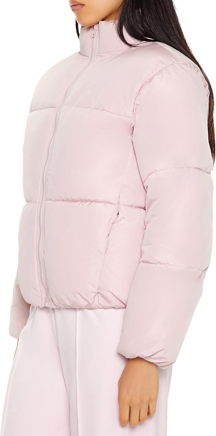 Forever 21 womens Quilted Zip-up Puffer Jacket - Image 4