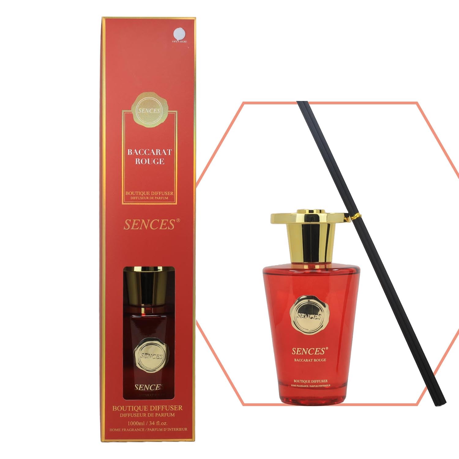 Reed Diffuser 1000ml Baccarat Rouge Baltus Fragrance Aromatherapy Air Freshener