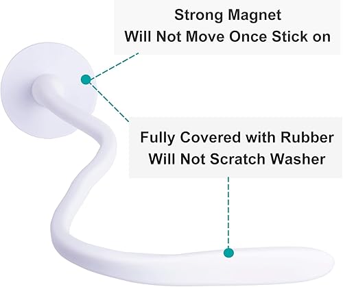 Miniatura 7 de Soporte y soporte para puerta de arandela de carga frontal, tapón magnético de puerta con imán fuerte y manguera flexible, mantiene la puerta de la