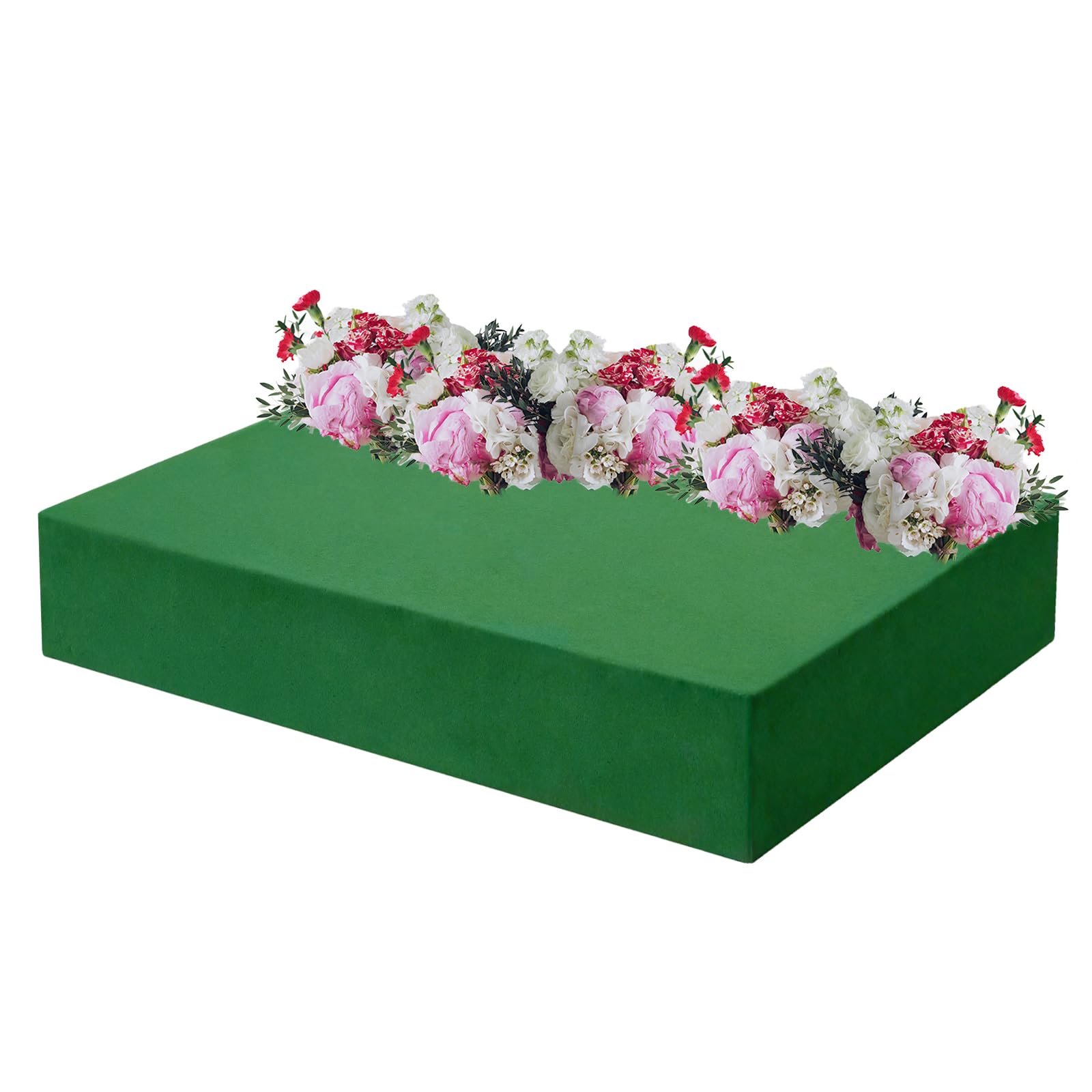 3 Stück große Blumenschaumblöcke, nass und trocken, grüner Schaumstoff für frische und künstliche Blumenarrangements, Bastelbedarf für Hochzeit, Zuhause, Blumensträuße und Blumenprojekte