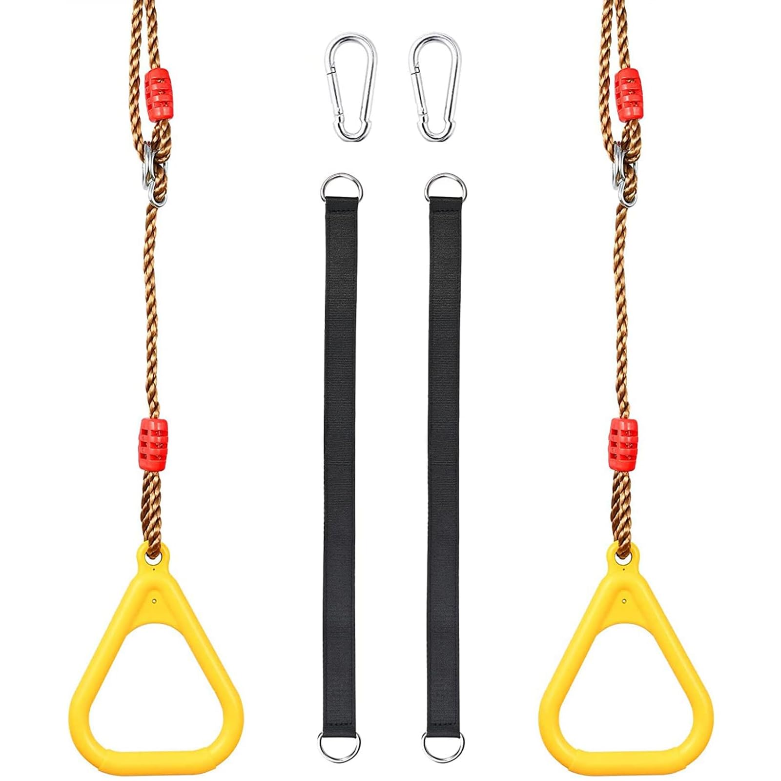 Binnan Trapecio Columpio multifunción Infantil, Anillos de Gimnasia para niños, Anillas Gimnasia, Columpio de jardín, para Exteriores e Interiores