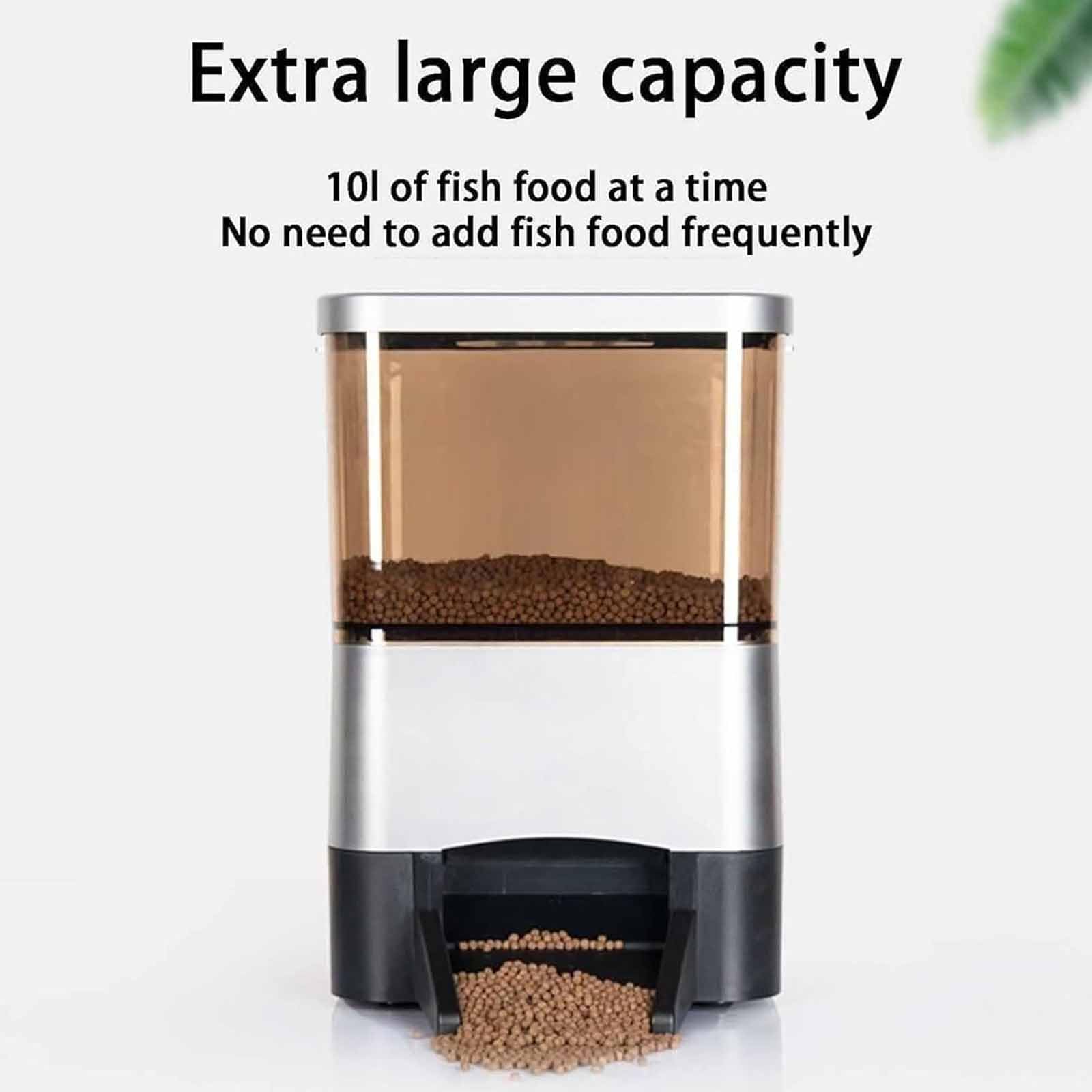 ERICAT Alimentatore Automatico di Pellet Temporizzato, Distributore Automatico di Cibo per Pesci da Laghetto, Alimentazione Regolabile da 1 a 12 Volte al Giorno, Controllo Intelligente App