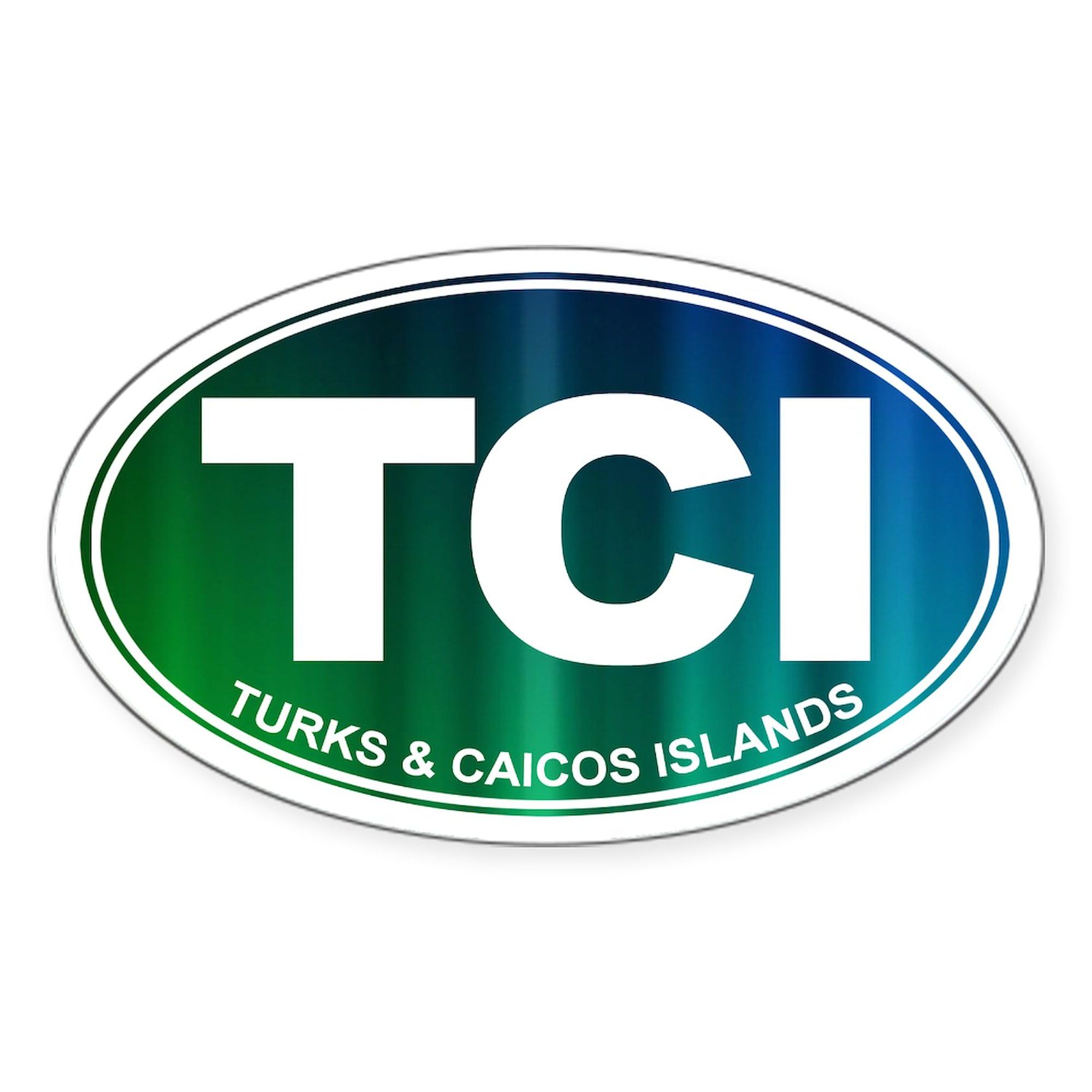 CafePress Turks and Caicos Islands Oval Car Bumper Sticker