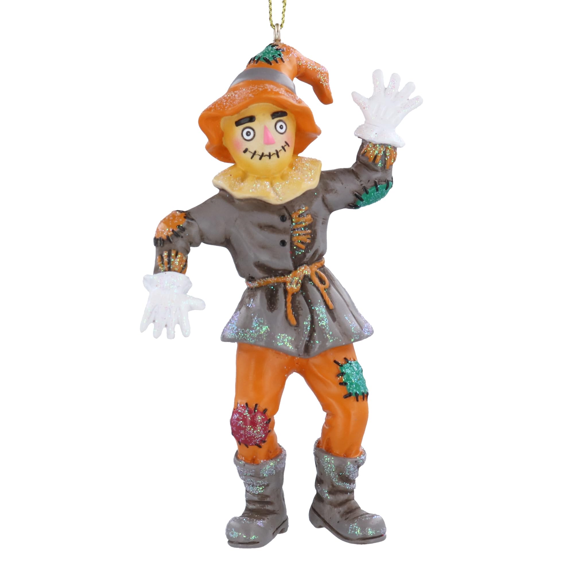 Gisela Graham Blue, Red Resin Scarecrow Hanging Tree Decoration