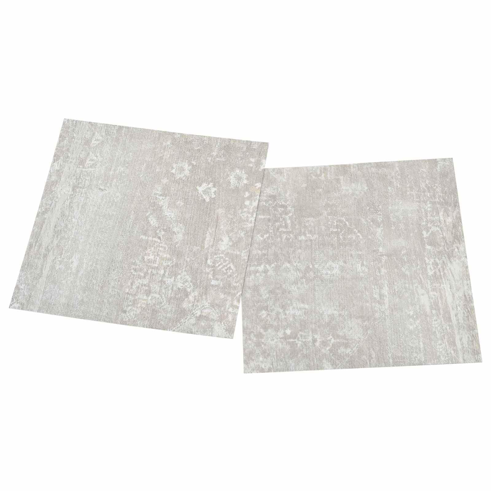 Pavimenti autoadesivi in PVC grigio chiaro, 30,5 x 30,5 cm, 20 pezzi, per soggiorno, cucina, corridoio, con design antiscivolo e facile posa