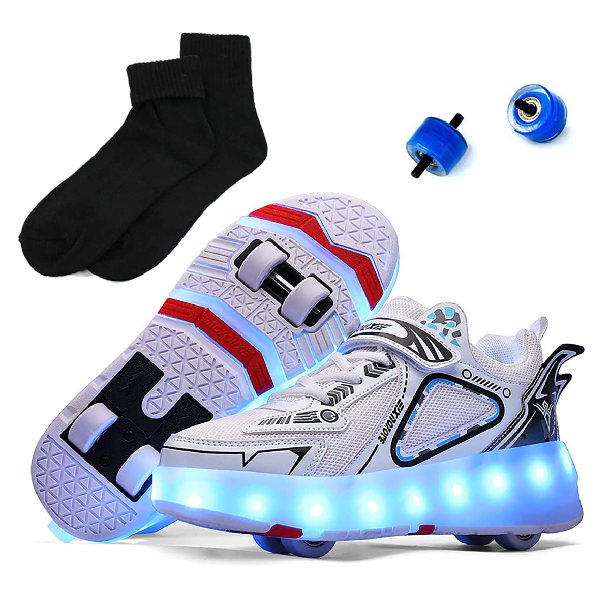 Scarpe Con Rotelle Churlin Per Bambini - Unisex, Automatiche E Retrattili, Per Skateboard E Sport - Foto 4