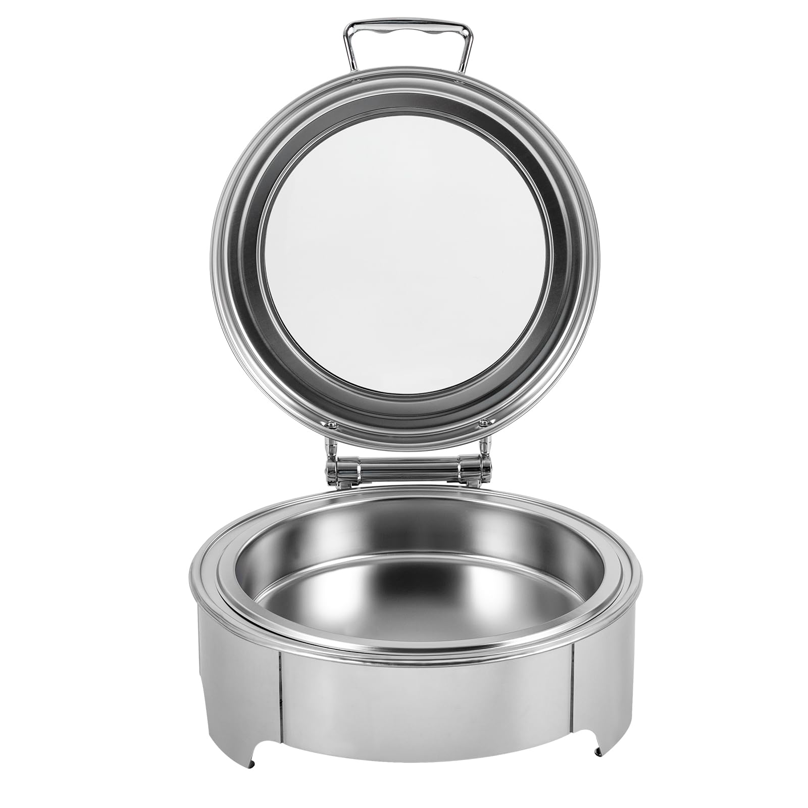 Commercial Electric Chafing Dishes for Buffet, 400W 6.3Qt Full Size Round Food Warmer Buffet Server Stainless Steel Chafing Dish Buffet Servers and Warmers with Lid for Catering, Parties