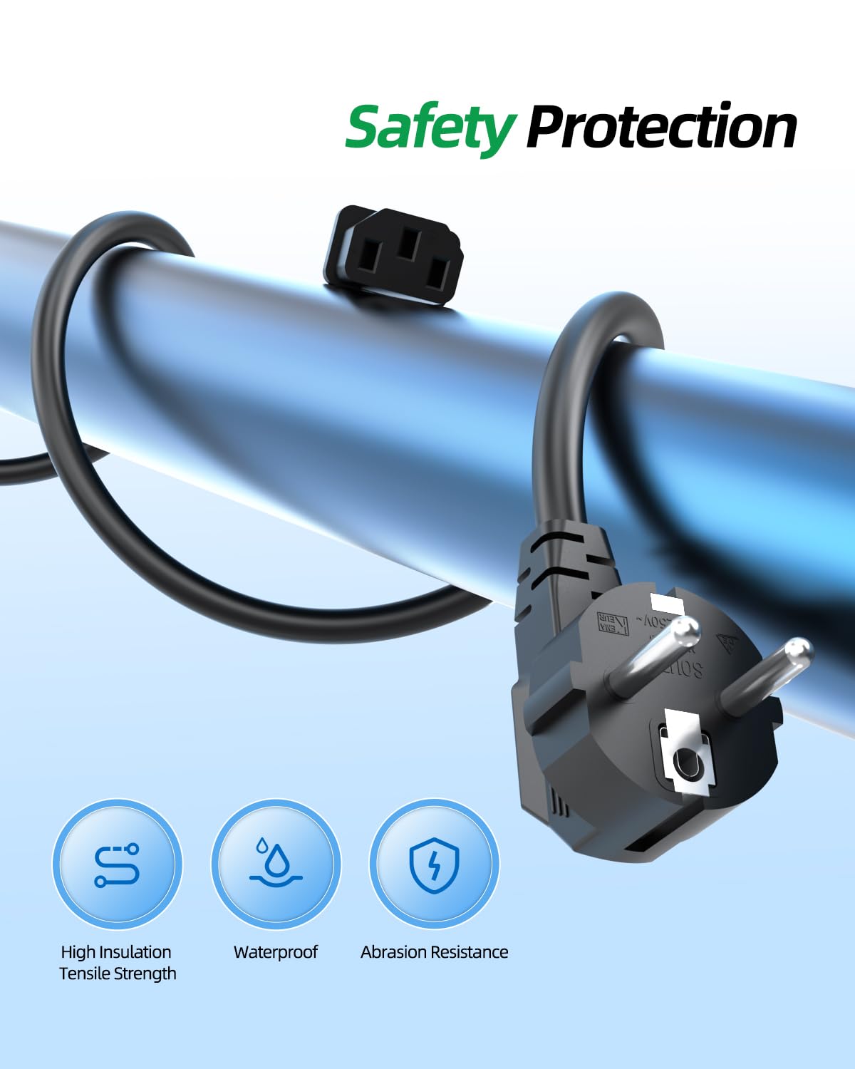 Cavo Corrente Tv LCD Plasma Cavo Alimentazione 3 Poli Per TV - Foto 5