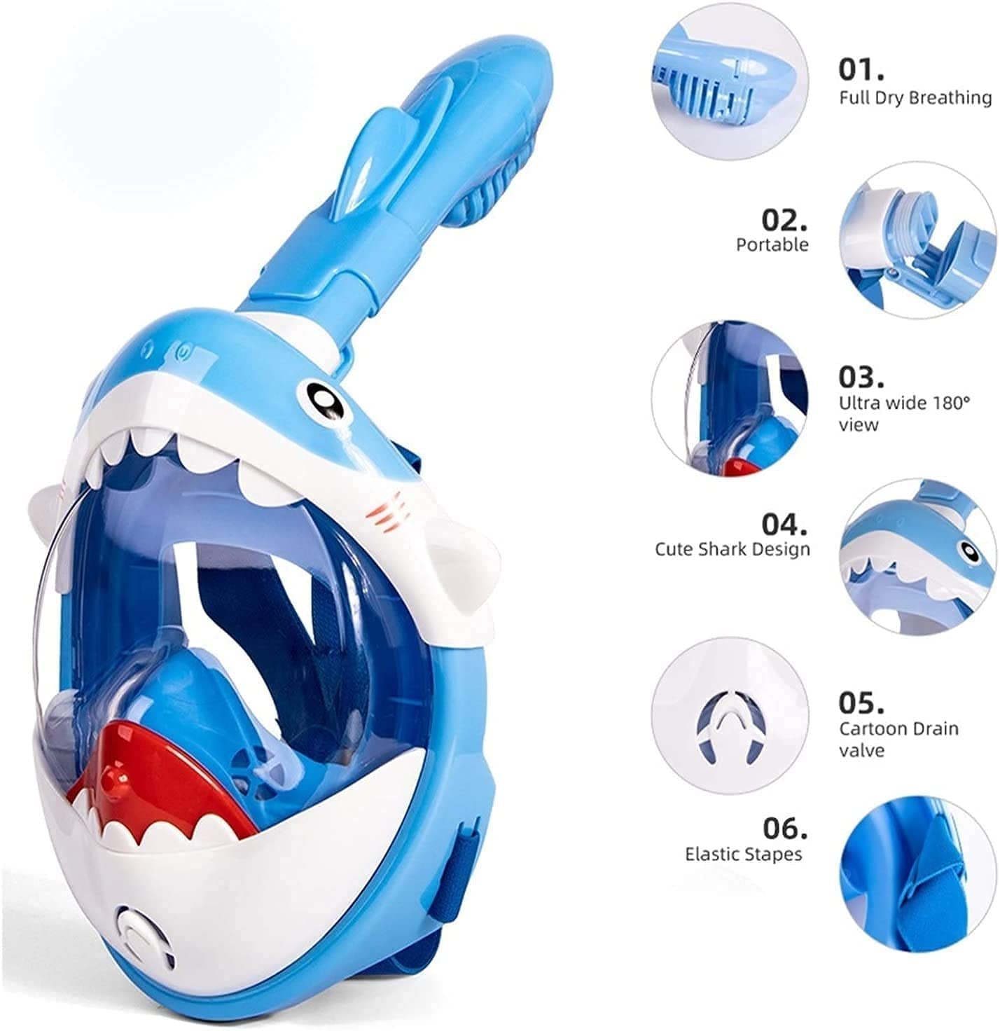 Masque de plongée pour Adultes, Masque de plongée intégral pour Enfants, Masque de plongée sous-Marine Anti-buée pour Masque de Natation pour Enfants
