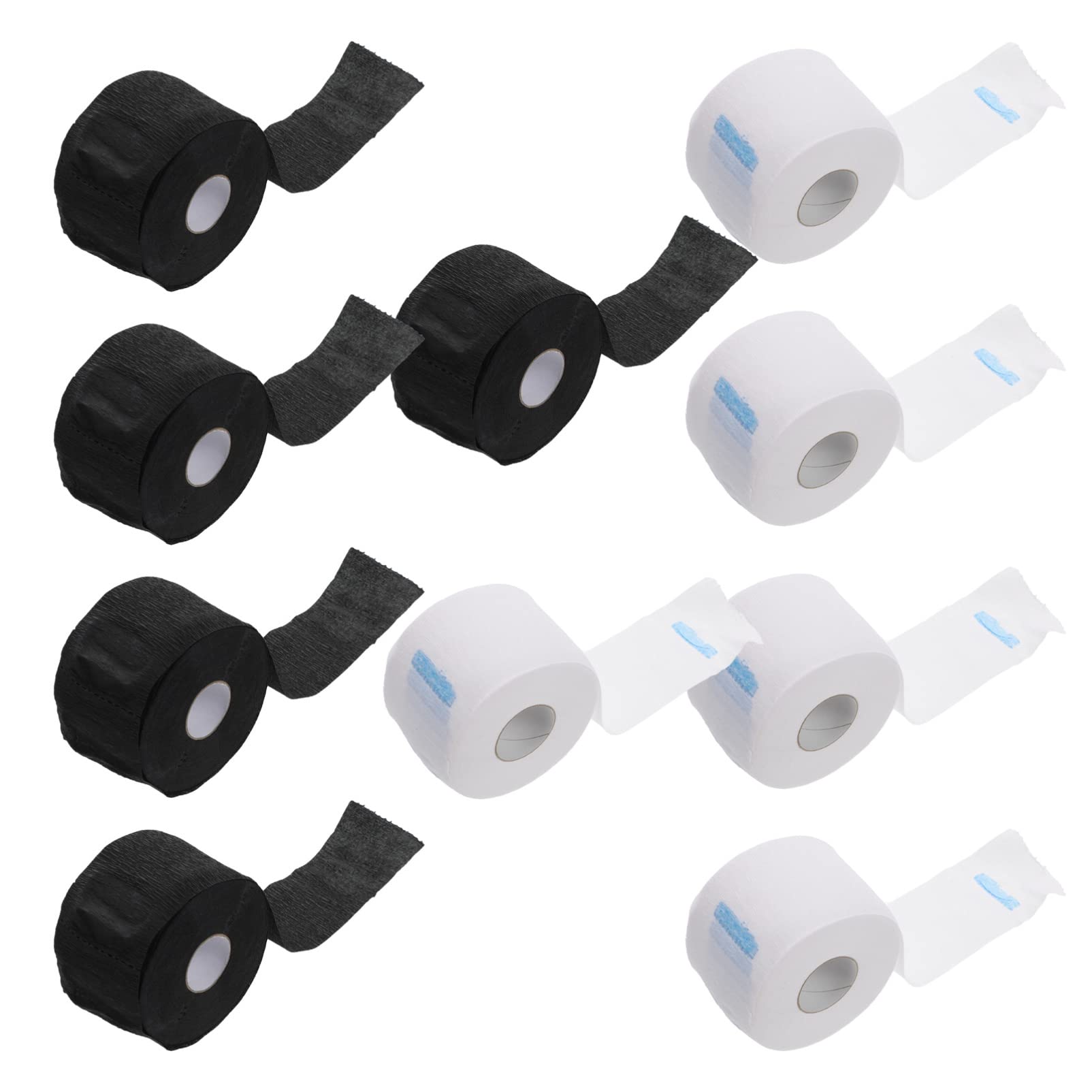 10 Rollos Pañuelo De Papel Desechable Corte De Pelo Cuello Papel Barber Envuelve Collar De Papel Para Cortar El Cabello Tiras De Cuello Salón Corte De Papel Tinte Para El Cabello