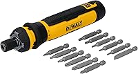 DEWALT 4V Cordless Screwdriver DWHT66719 - USB Rechargeable FLEXDRIVE, 12 Bits, LED Light, Compact Power Tool Set