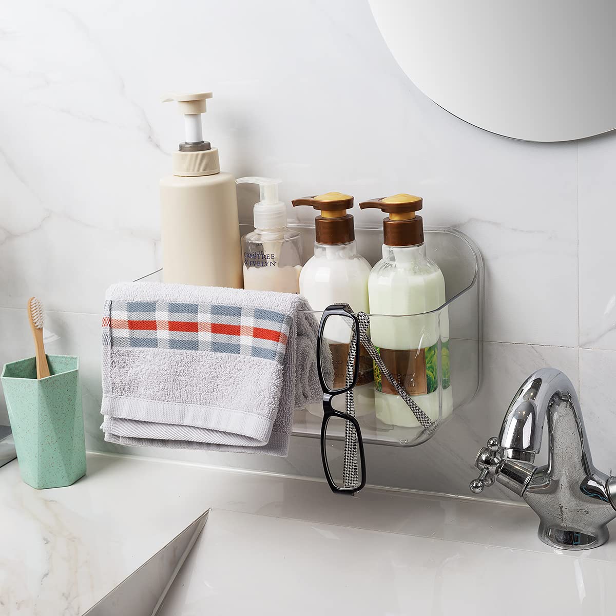 Ettori Shower Caddy Shower Organizer Wall Mounted Adhesive Shower ...