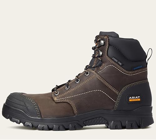 Miniatura 2 de Ariat Botas de trabajo impermeables Treadfast de 6 pulgadas para hombre, Marrón oscuro