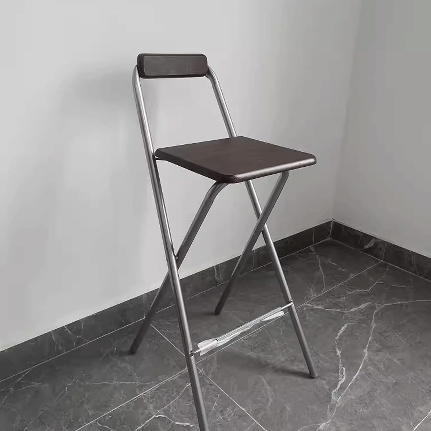 Office Chair Folding Chair Bar High Backrest Folding Chair Cashier Desk Front Desk Home High Creative Bar Stool Fashion Creative Bar Stool (Color : A)