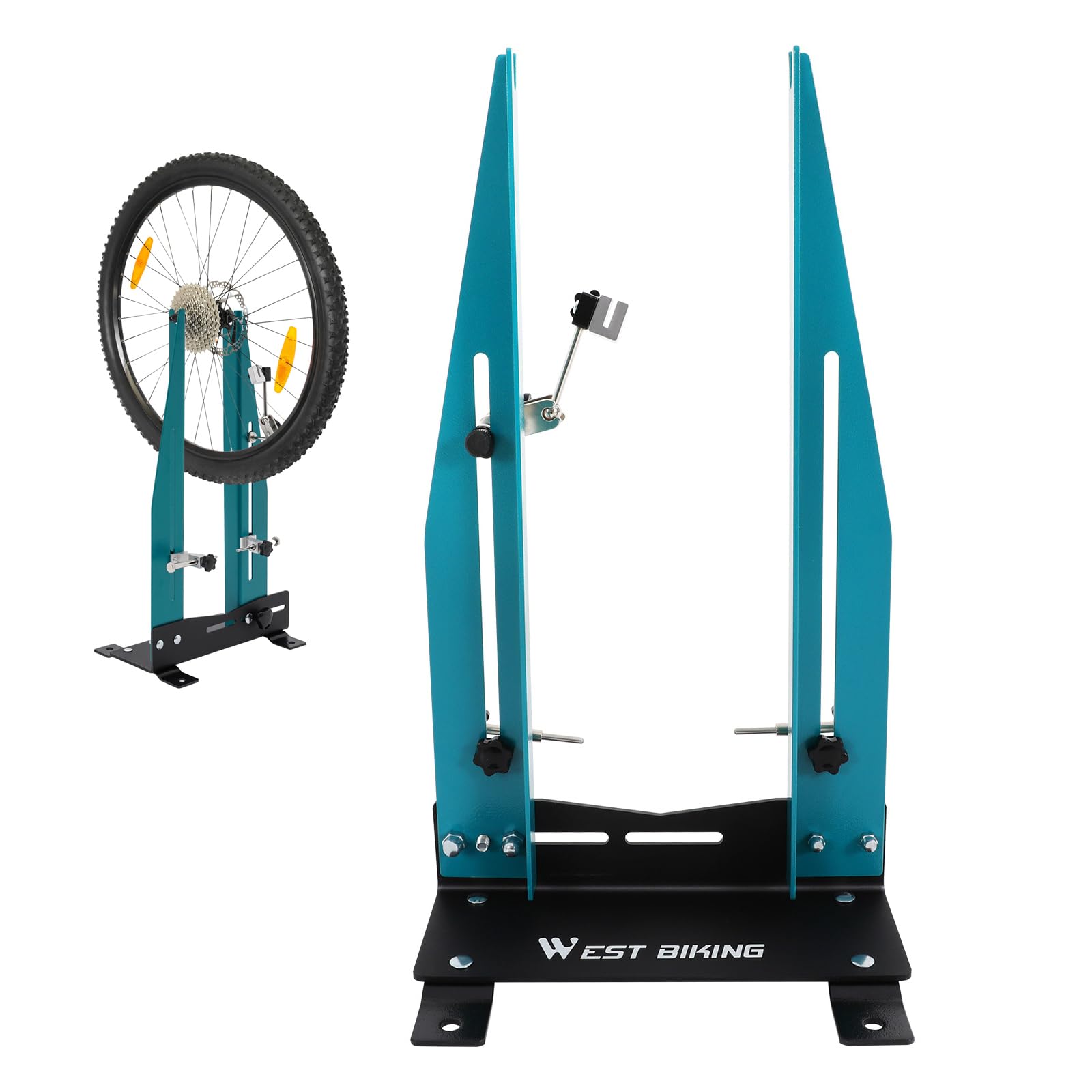 GUDBYWXB Portable MTB Road Bike Bicycle Wheel Truing Stand - Professional Bicycle Wheel Maintenance, Removable Multi-function Bicycle Wheel Repair Tool