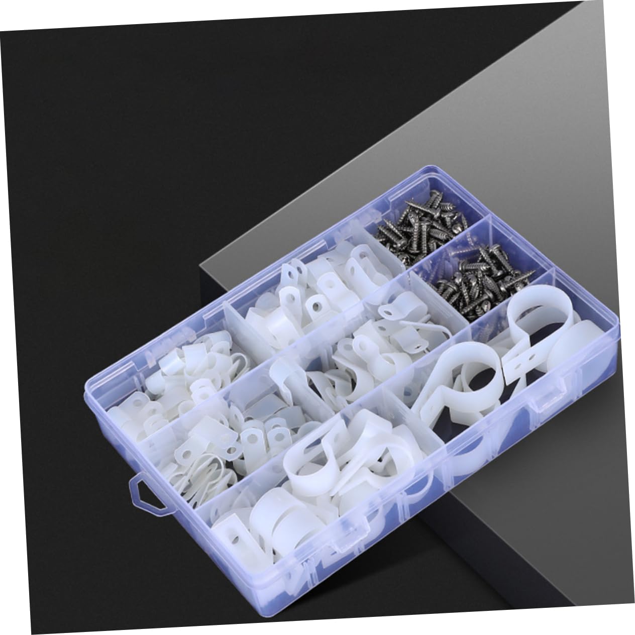 PRETYZOOM 1 Set Nylon Iron White Cable Clips Clips for Cable Mounting Clip for for Wire Management Clamp for Wire Management