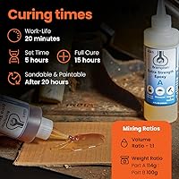 Vista 3 de Brampton Epoxi extra resistente, vida útil de 20 minutos, kit de pegamento epoxi impermeable de 2 partes para azulejos, metal, cerámica, vidrio