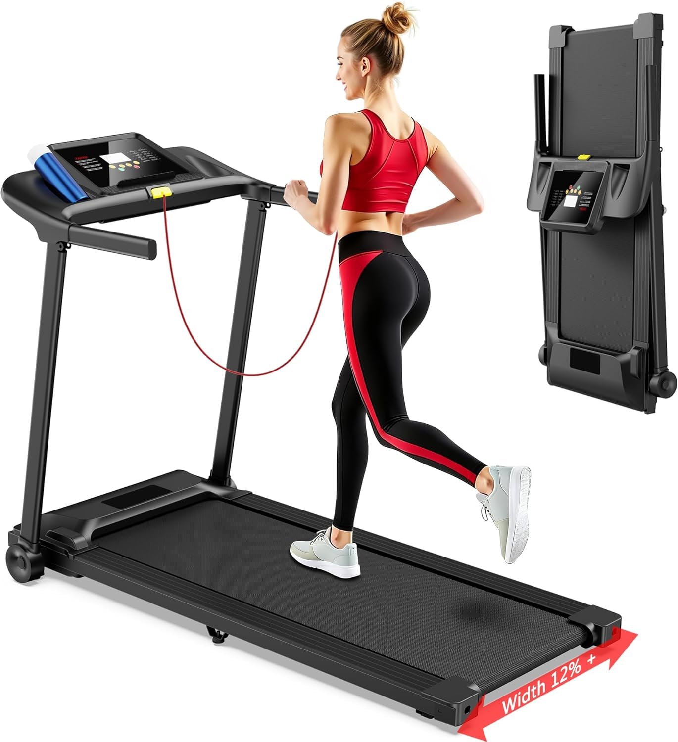 Laufband für Zuhause Klappbar 12 km/h Laufbänder Profi Elektrisches Avnbdao