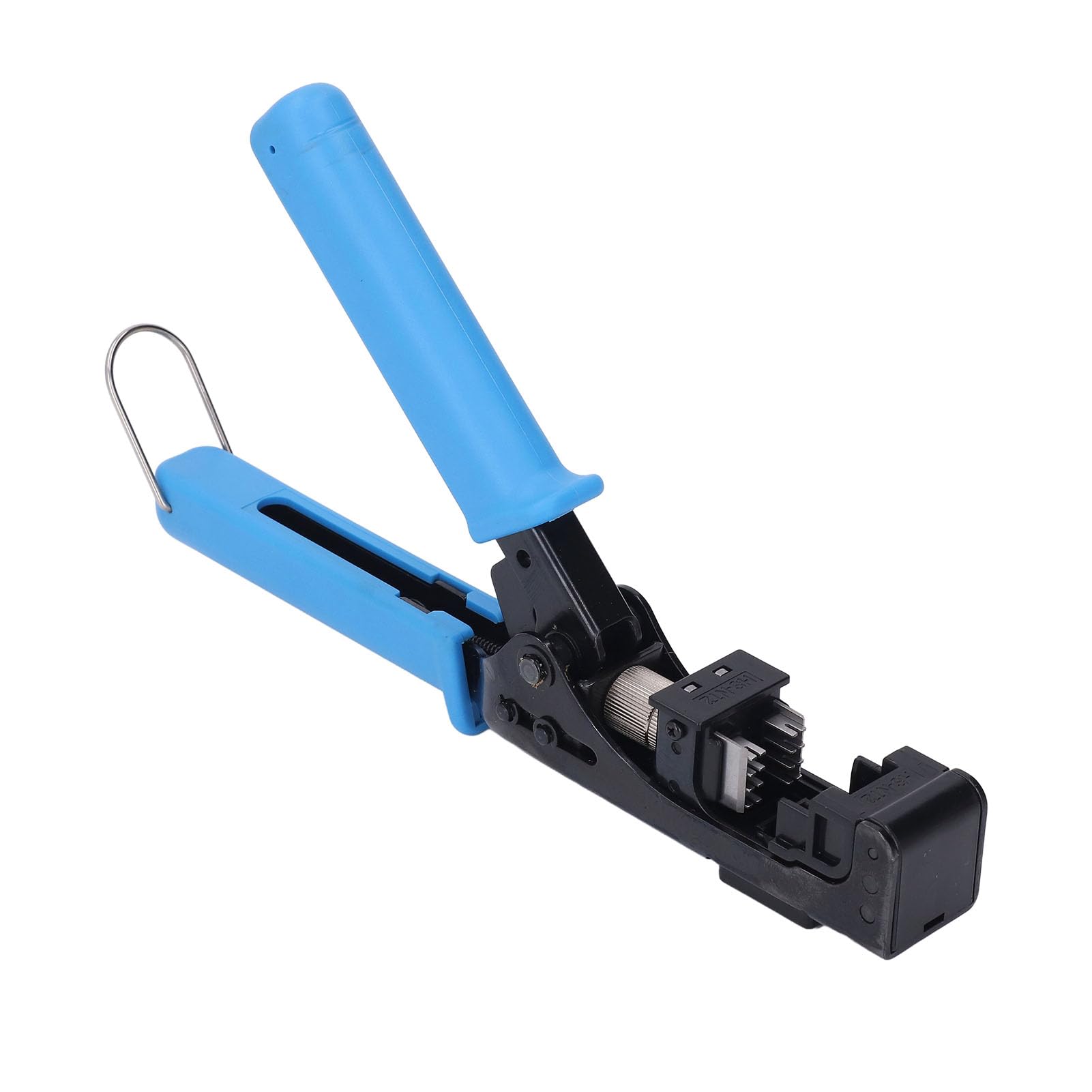 Acouto Narzędzie do Zakańczania RJ45, Ostrza ze Stali Nierdzewnej Kątowe 90 Stopni Zaciskarka Ethernet do Mediów RJ45 CAT6 5e CAT6A Jacks