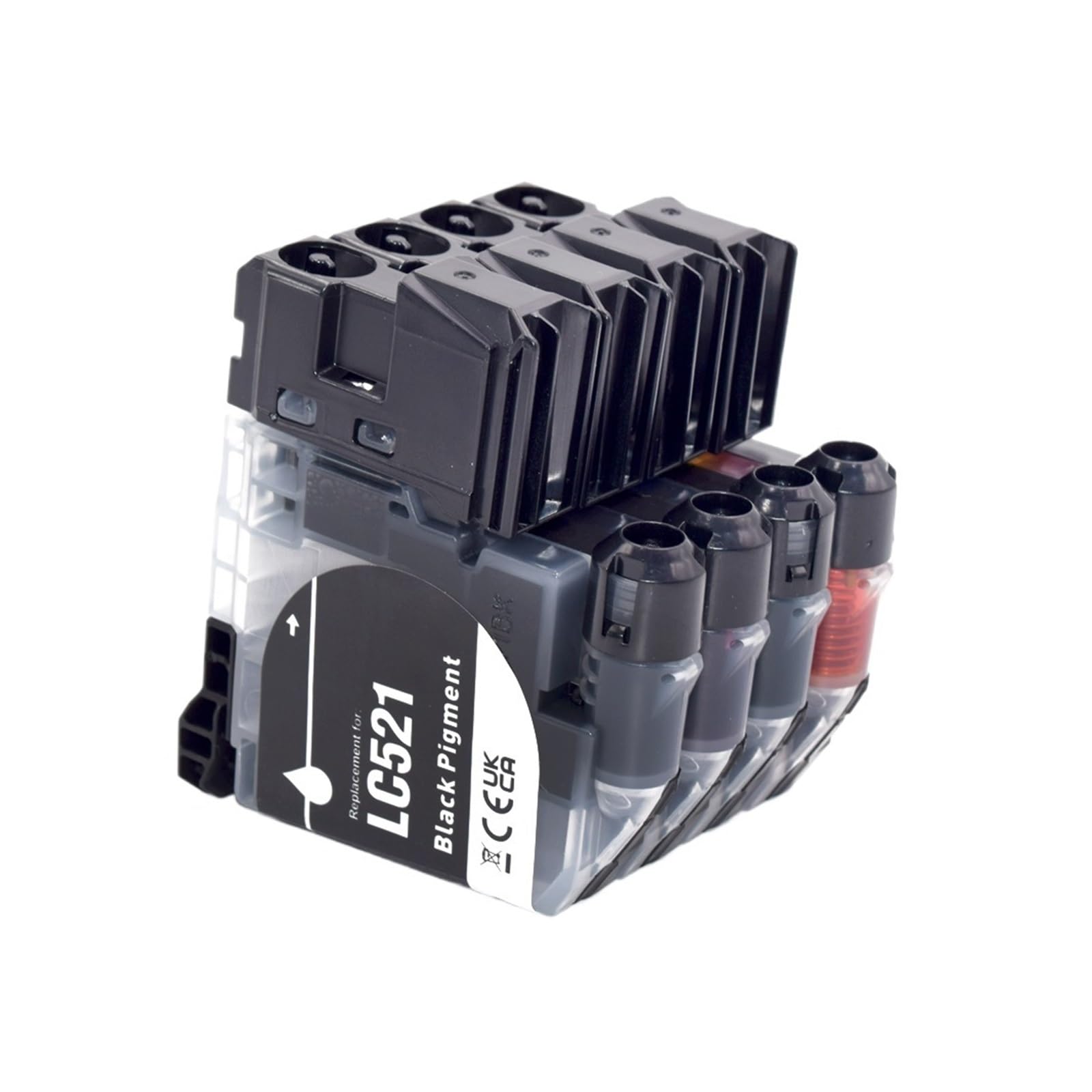 Compatibile con Brother DCP-J1260W LC521 Ink Cartridge | Europa Confezione da 4 J1310DW J1360DW J1460DW 1260 1310 1360 1460 Stampante