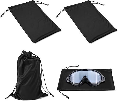 AIEX Bolsa para gafas, 4 piezas, bolsa de microfibra, bolsa de gafas de esquí, bolsa de gafas de sol, bolsa de gafas de sol a granel, bolsa de