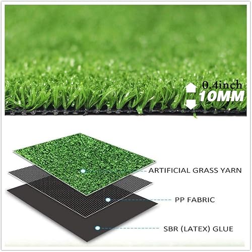 Miniatura 4 de Tapete de césped artificial de 0.4 pulgadas, tamaño personalizado, tapete de césped sintético, paisaje de césped sintético para decoración,