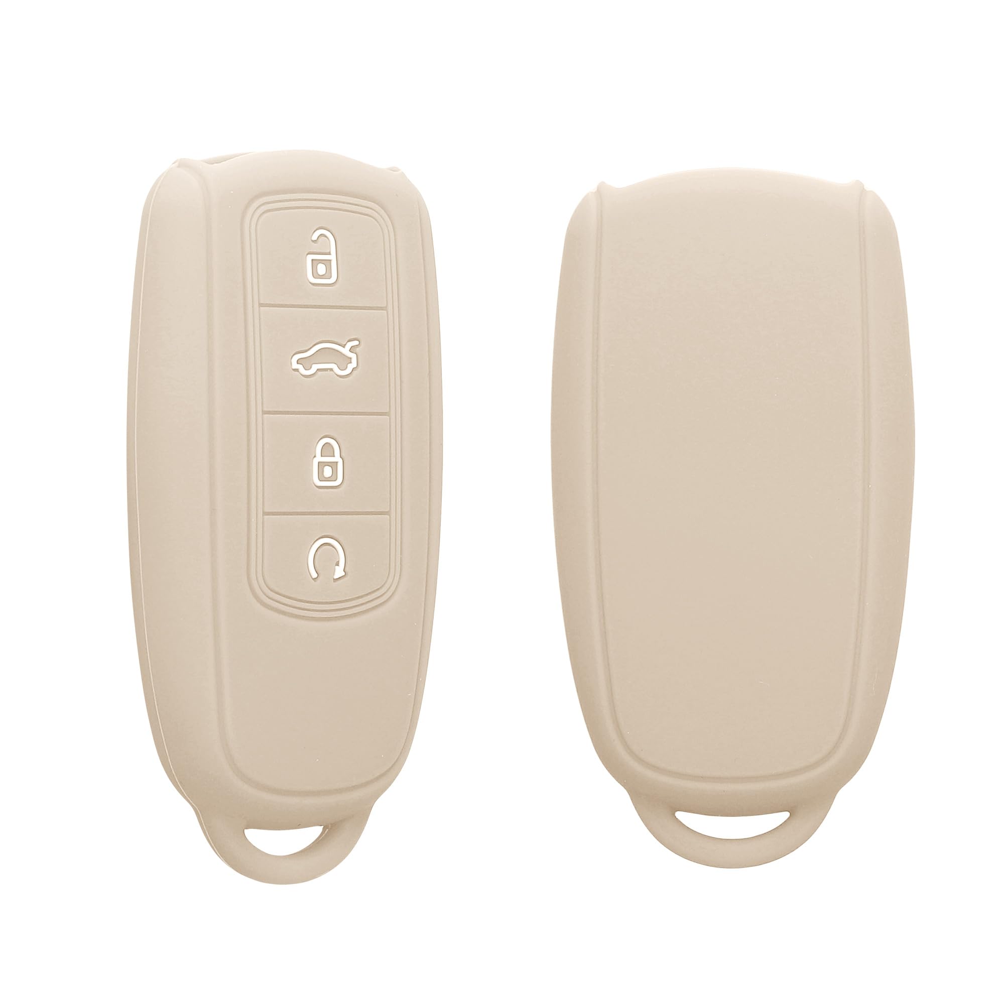 kwmobile Etui na kluczyk do Chery Omoda C5 / Jaecoo 7 / Tiggo 7 Pro 8 Pro / Arrizo 5 – silikonowe etui na kluczyk samochodowy – ochrona klucza w kolorze kremowym