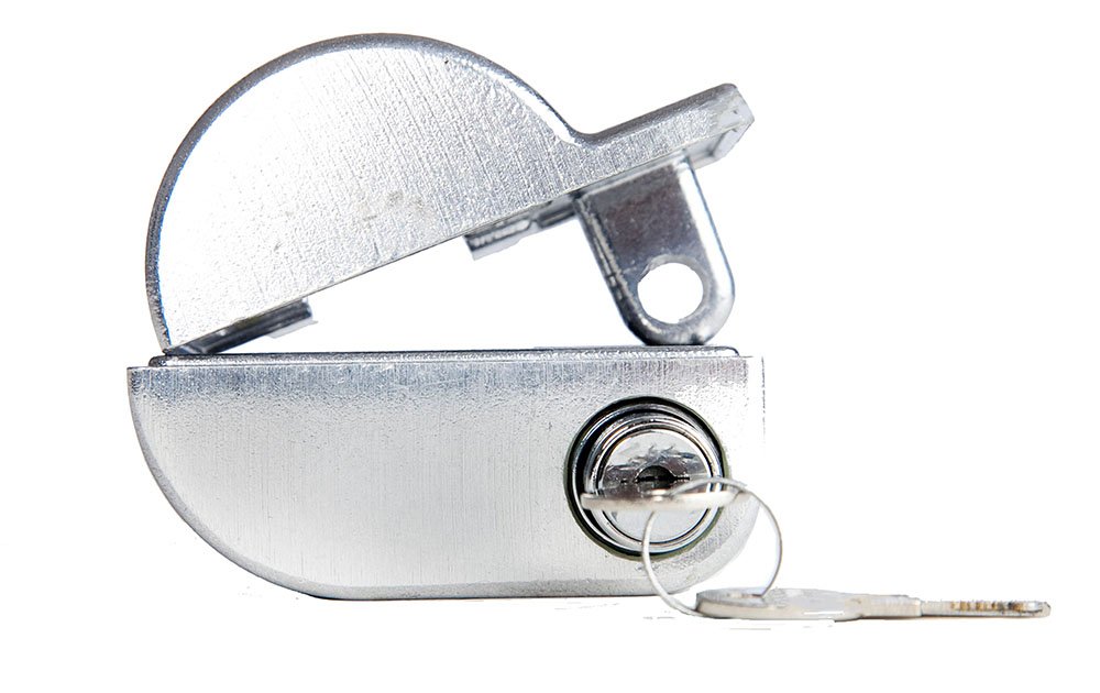 Jendyk YO-1MK2-KA Brushed Aluminum Single Knob Air Brake Lock (Keyed Alike), 1 Pack