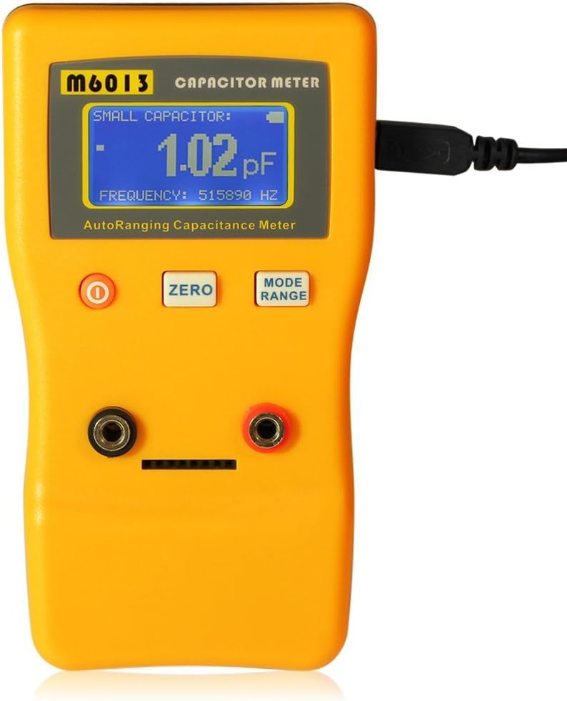 Excelvan M6013 Digital Auto Ranging Capacitance Meter Capacitor Tester Professional 0.01pF to 470000uF
