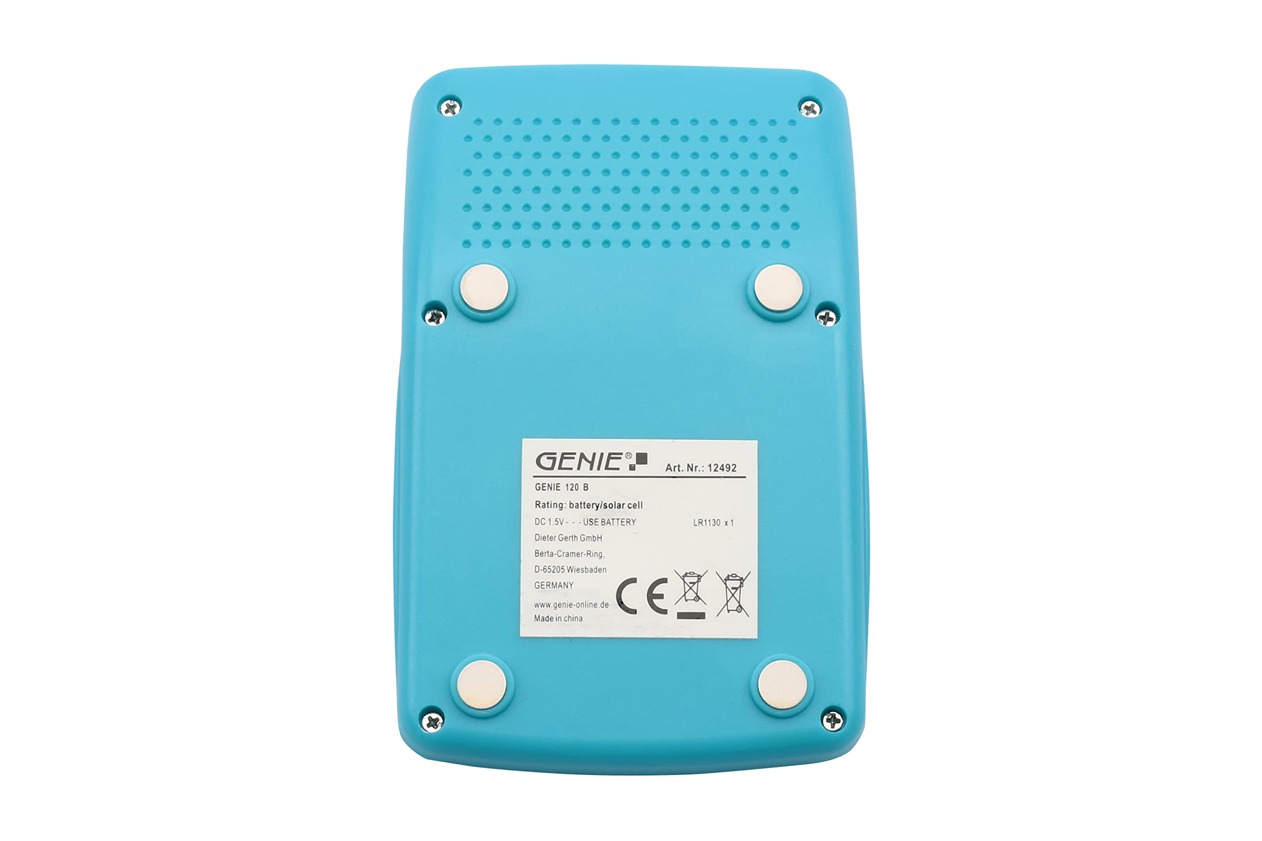 Genie Calculatrice 120 B 8 chiffres Dual Power Pile solaire bleu Grand écran incliné fonction pourcentage racine mémoire