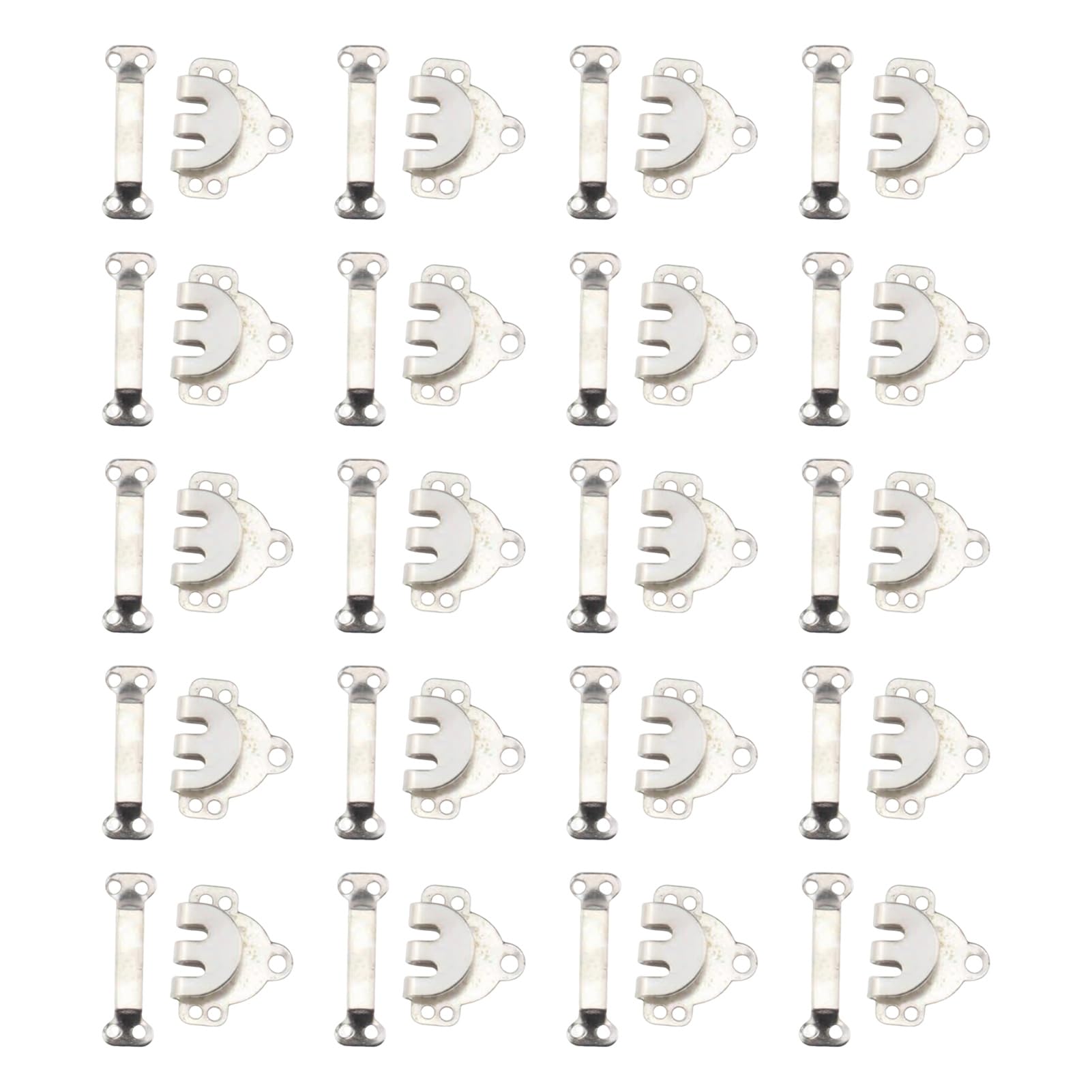 Mubsar 20 Pairs Sewing Hooks and Eyes Closure Set Sewing Clasp Fasteners Kit Sew Repair Hooks Replacement for Trousers Skirt Dress Bra