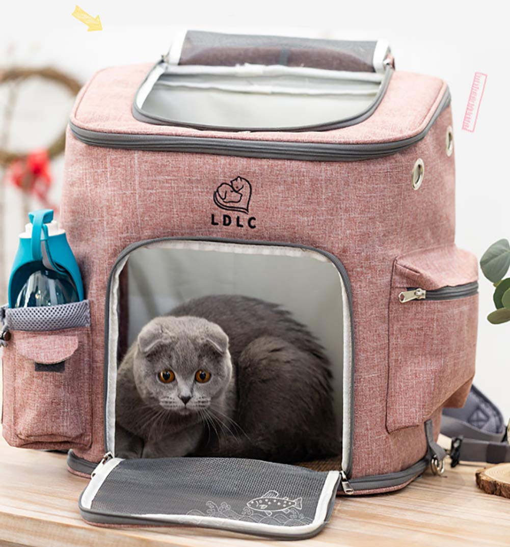 OMEM Rucksack für Haustier Outdoor Hunde rucksäcke für Haustier verstellbare Rucksack für Kleine Hunde und Katzen (Grau)