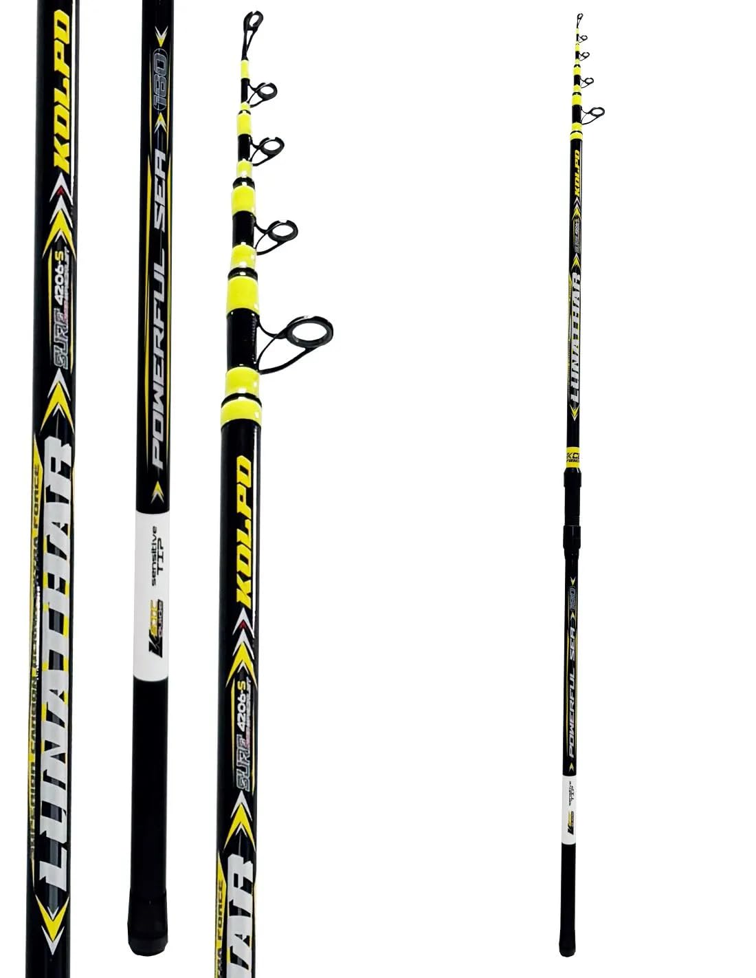 Kolpo Lunathar Canna da Pesca in Carbonio Surfcasting 4.20 mt 160 gr - diametro sottile e leggera
