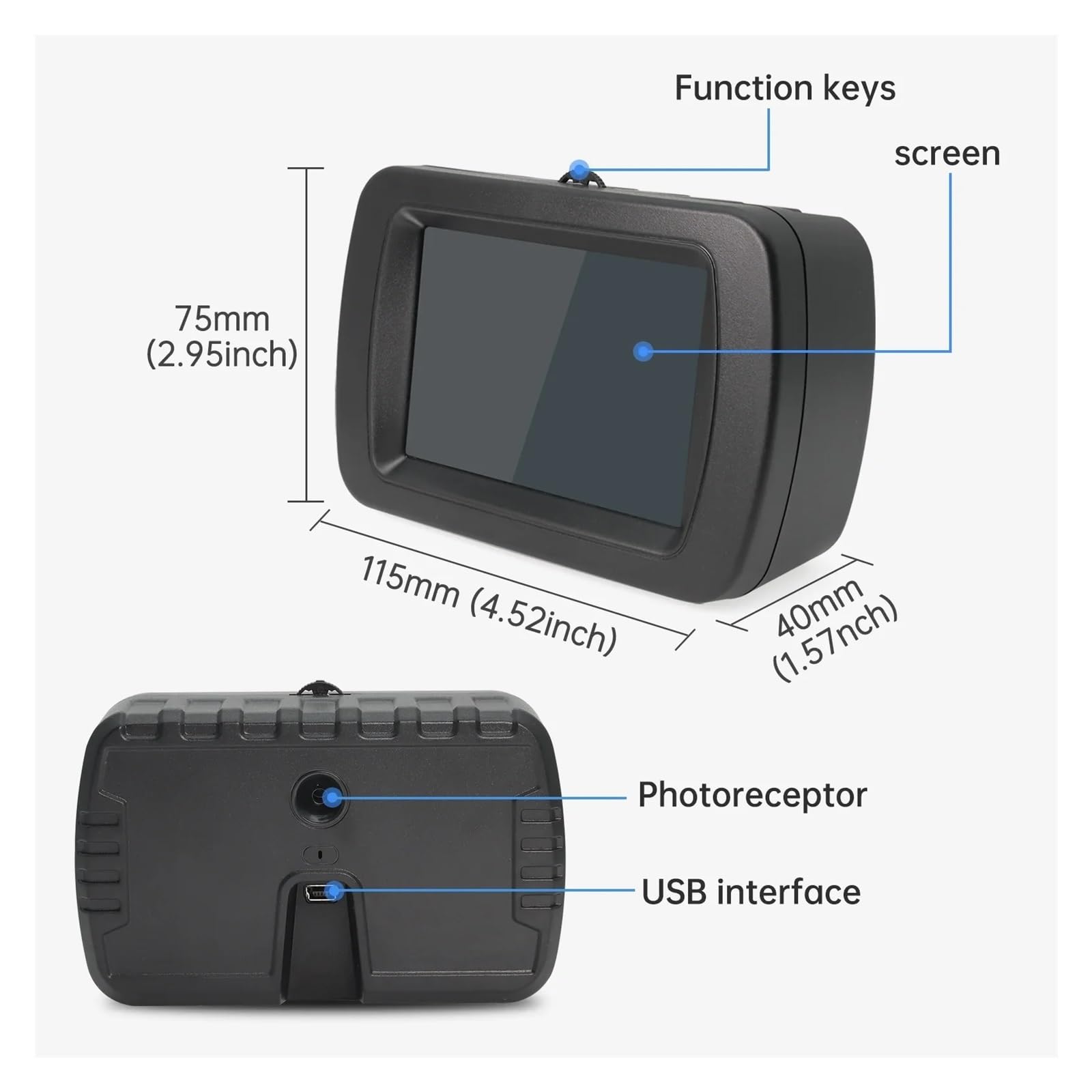 A65 Wyświetlacz Head Up GPS Off-road Wielofunkcyjny Sygnał Satelitarny OBD HUD Cyfrowy Wyświetlacz Miernik Kompas Inklinometr Prędkościomierz dla wszystkich pojazdów(OBD)