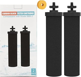 Water Filter Replacement for Berkey Water Filter, 2 Activated Carbon Filters Compatible with Purifiers Berkey Gravity Water Filter System, Pack of 2