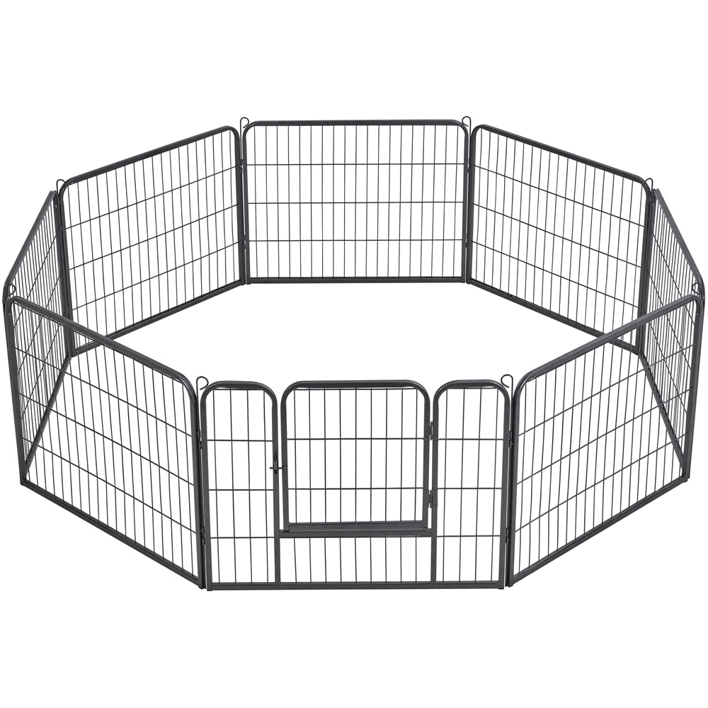 Yaheetech 8 Parque para Perro 80x60cm Vallas para Perros Jaula de Cachorros Corral para Mascota Gato Animales Pequeños Grande