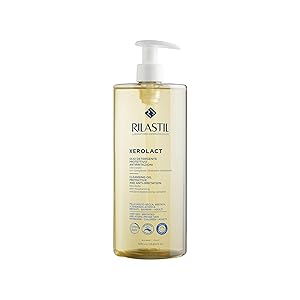 Rilastil Xerolact Olio Detergente Viso e Corpo per Neonati, Bambini e Adulti, Idratante, Relipidante, per Pelli Secche, Irritate e con Tendenza Atopica. Confezione da 1000 ml