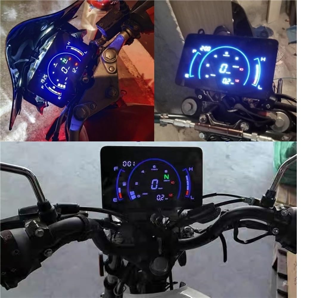 Tachimetro Digitale Pannello misuratore digitale universale per motociclette Tachimetro Contachilometri con ingranaggio per per Italika