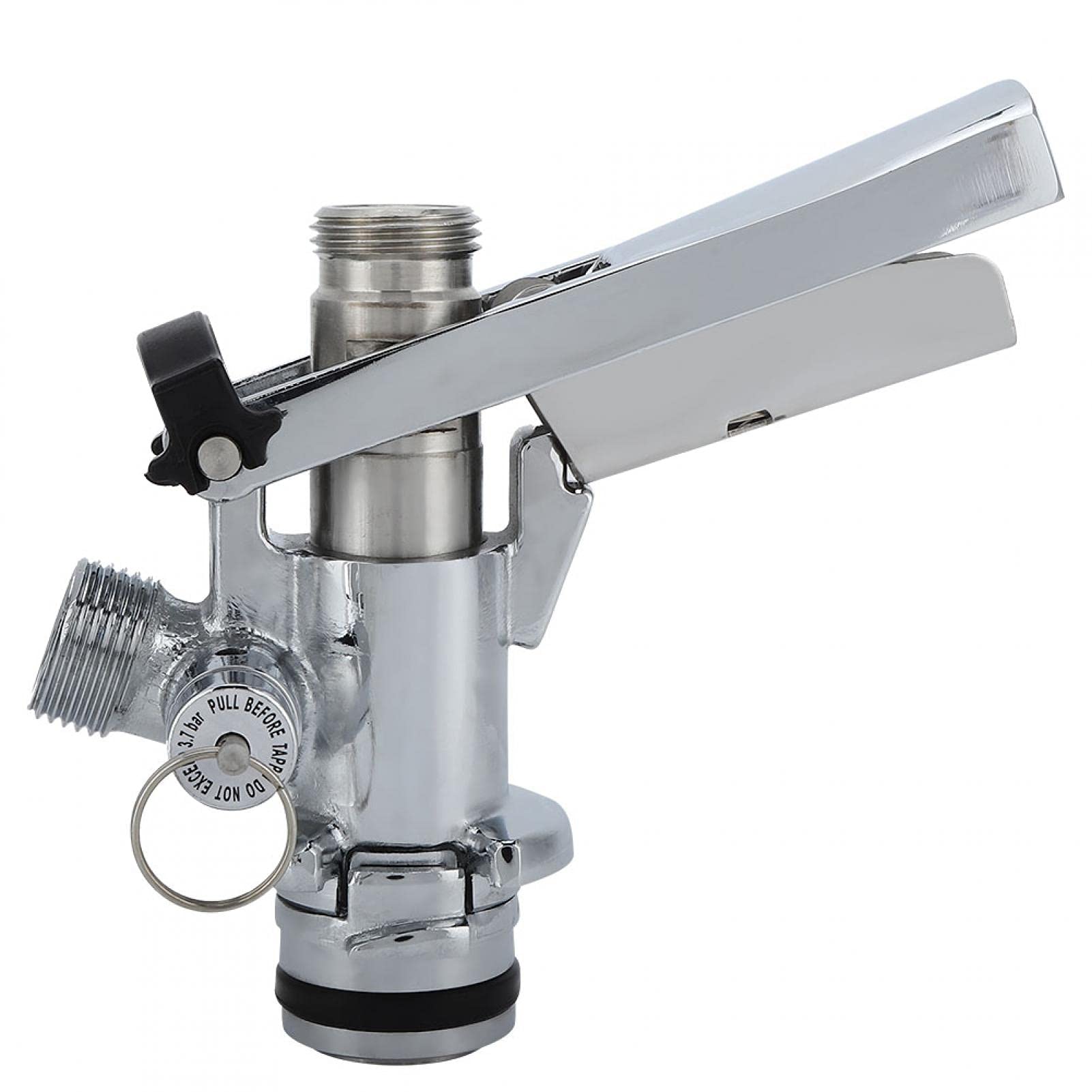 Solimeta Bierfasskupplung S-Typ – G5/8" Gewinde, Edelstahl-Ventilkern, Vernickeltes Messing, Für Haus & Gewerbe