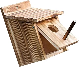 CAXUSD wood decor outdoor decoration outdoor bird cage wood trim Hanging Bird House Bird Living House Bird Hanging Nest Bird Nest birdcage the bird's nest Parrot to weave wooden incubator