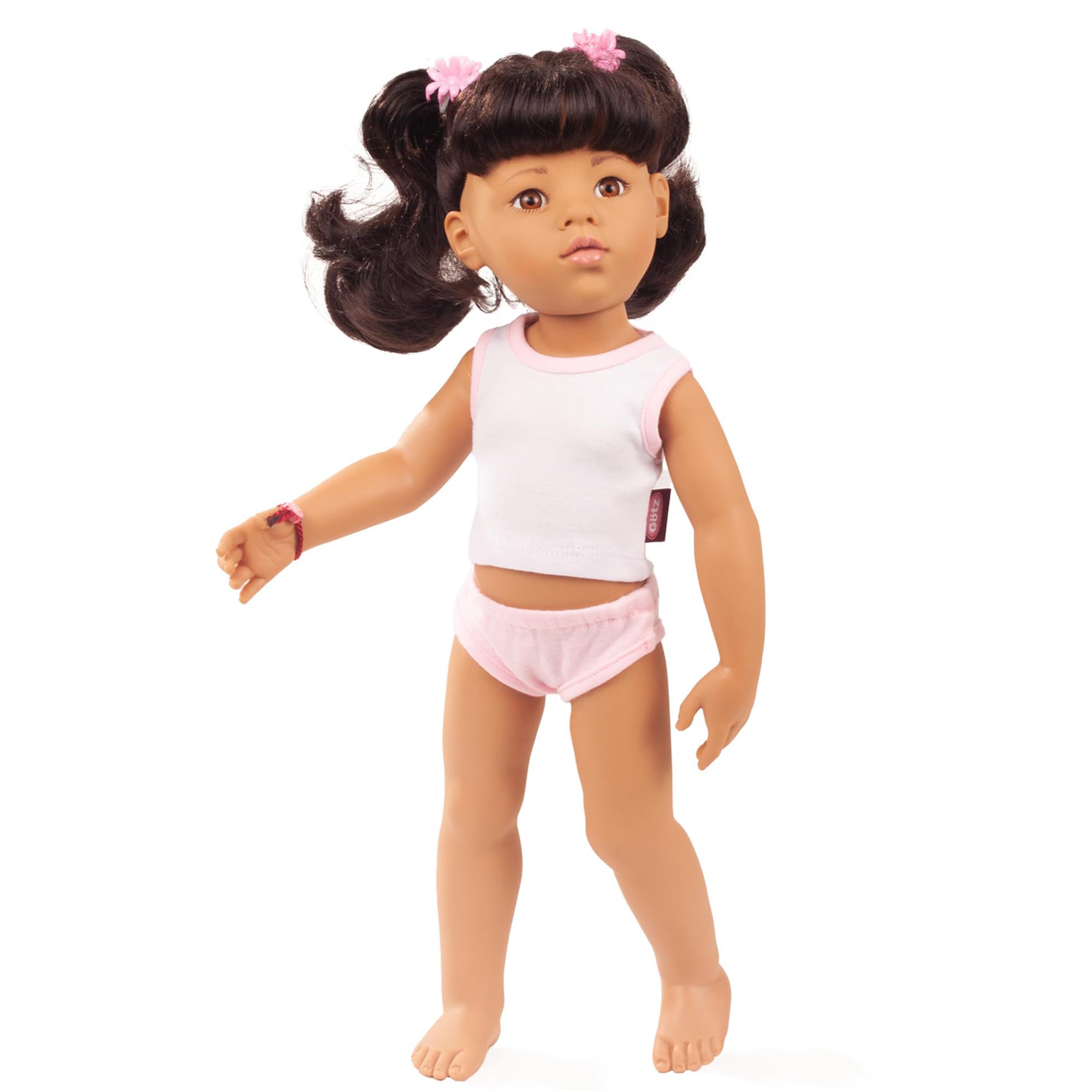 Götz 1159451 Hannah-Zoé beim Ballett Ballerina Puppe 50 cm Stehpuppe 15-TLG | für Kinder ab 3 Jahren, schwarze lange Haare, braune Augen, Wechseloutfit, frisierbar, Vinylhartkörper