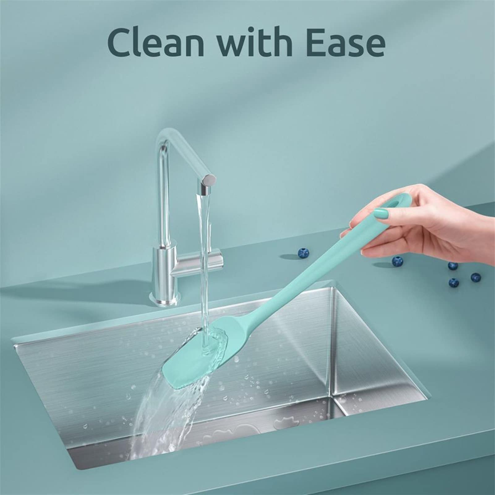 Espatula Cocina Cocina de 2 piezas Espátula Silicona Horneado Espátula Pastelería Herramienta Pastel Decoración de la espátula de hielo para cocinar, hornear y mezclar Espatula Reposteria