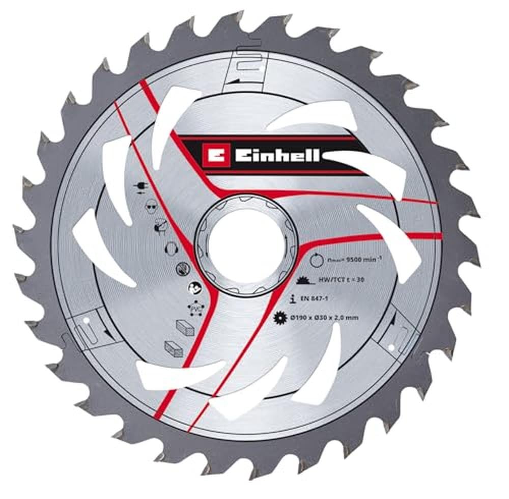 Original Einhell circular saw blade 190x30 (saw accessories, diameter 190 mm, 30 mm holder, 30 set teeth - Image 3