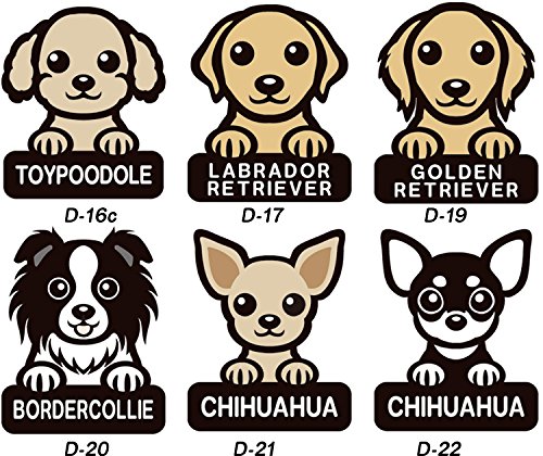 Amazon | ペットのお名前入りステッカー（車）かわいい犬のイラスト 