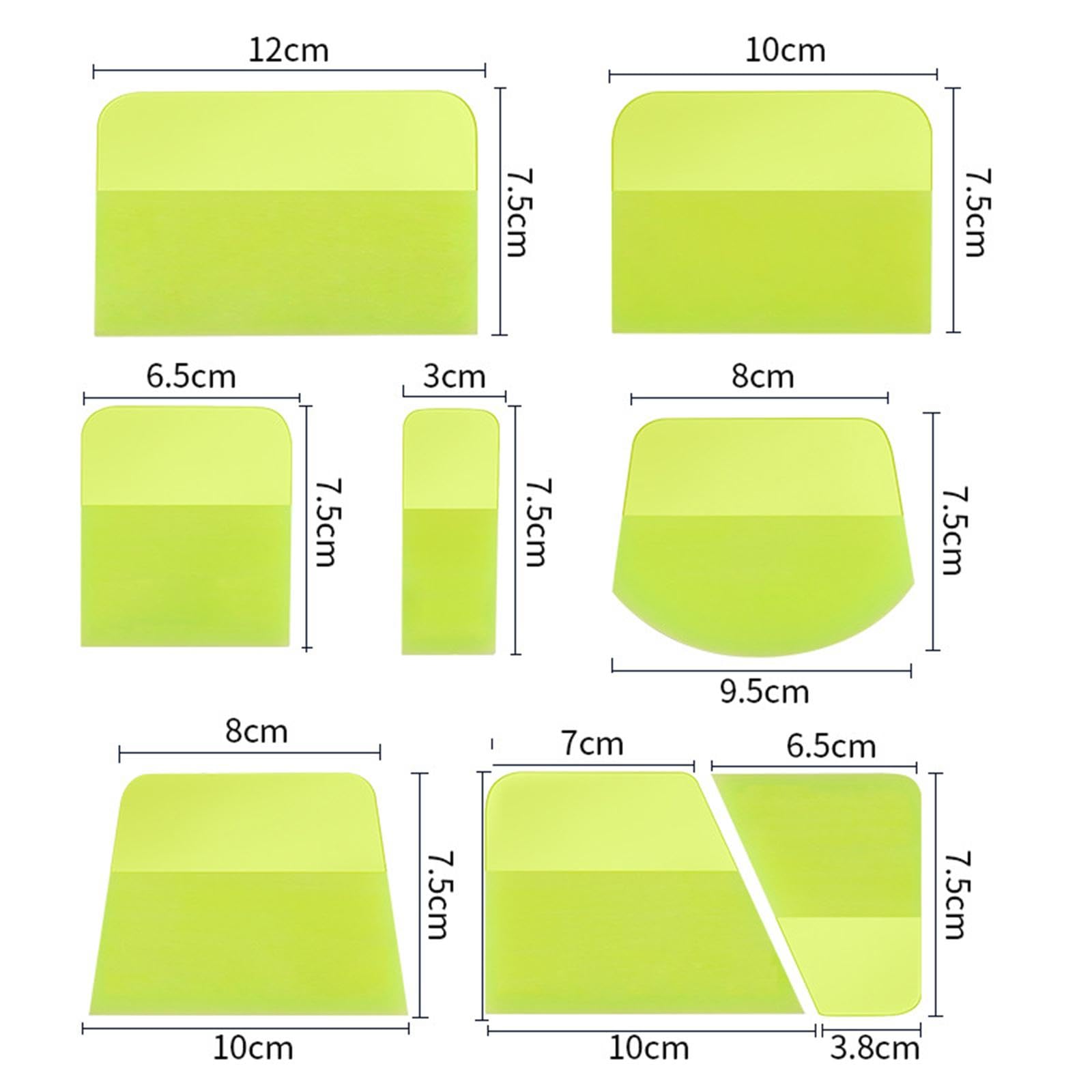 Oshhni 8 espátulas PPF para Vinilo, Accesorios prácticos, espátulas de TPU, Herramientas para Tintado de Ventanas, instalación de vinilos para Coches y Papel, Amarillo