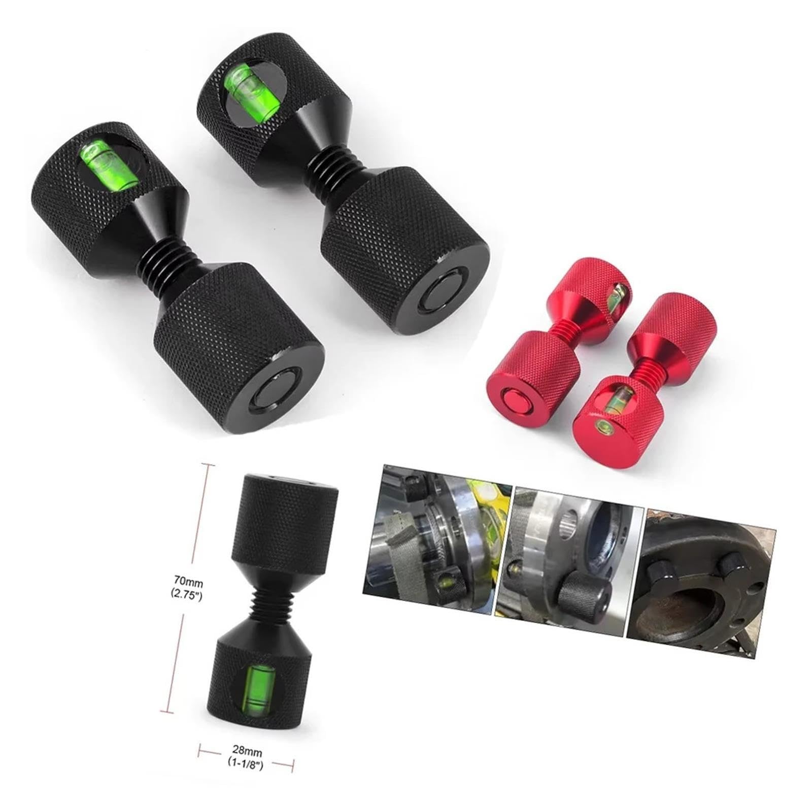 Perni a due fori da 1-1/8" Livello incorporato in alluminio