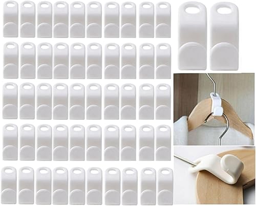 Ganchos para colgar ropa, ganchos en cascada que ahorran espacio, mini ganchos de conexión de plástico, clips extensores para organizador de ropa de