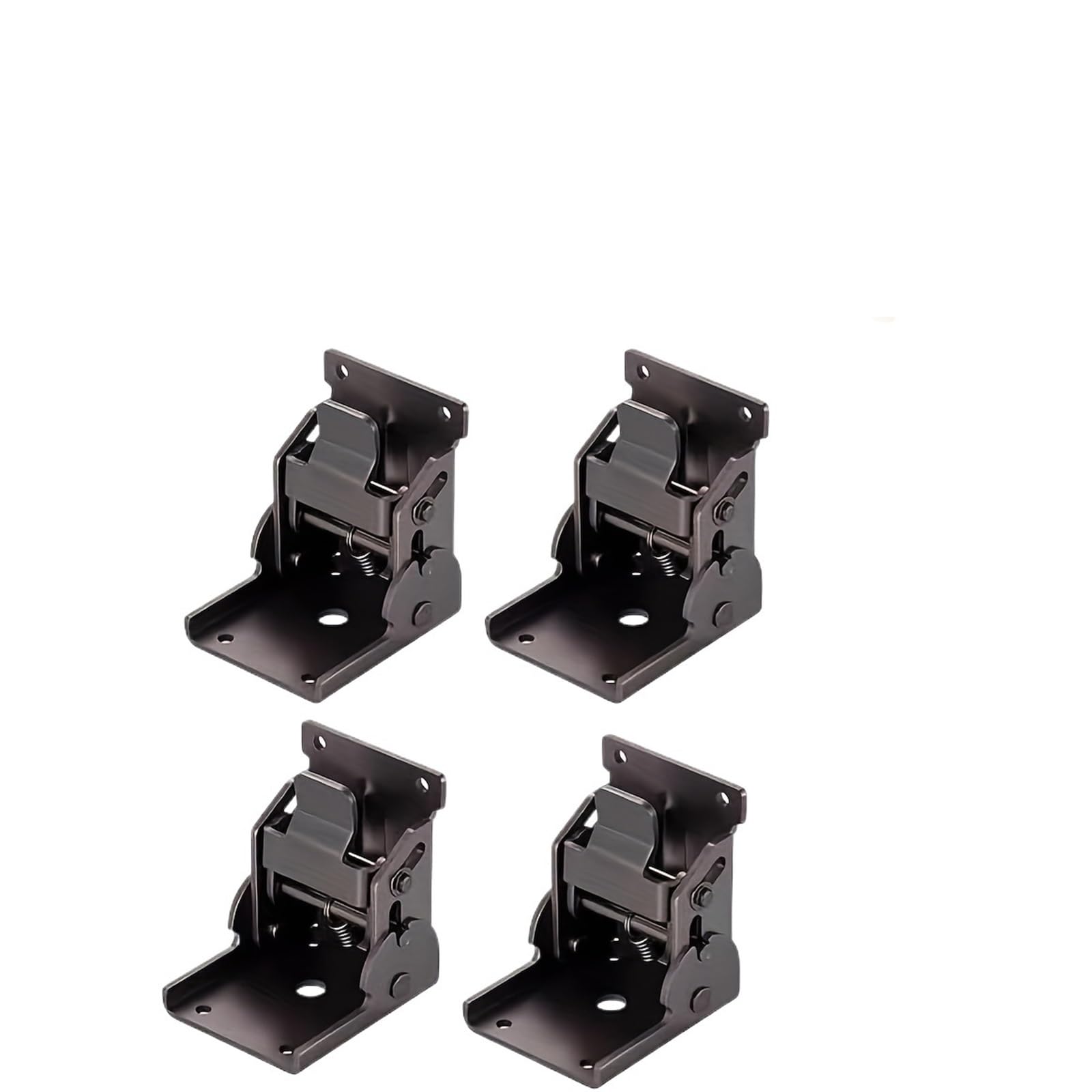 Bisagra de bloqueo plegable 90 grados autoblocante 330 libras negro plateado 2/4 piezas(Black-4pcs)