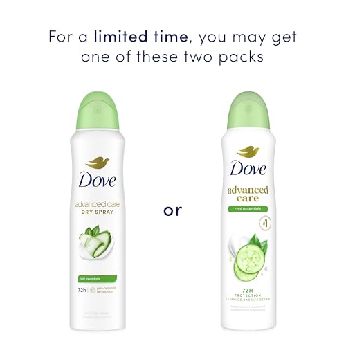 Image of Dove Advanced Care Antiperspirant Deodorant Dry Spray Cool Essentials for helping your skin barrier repair after shaving With Pro Ceramide Technology 3.8 fl oz